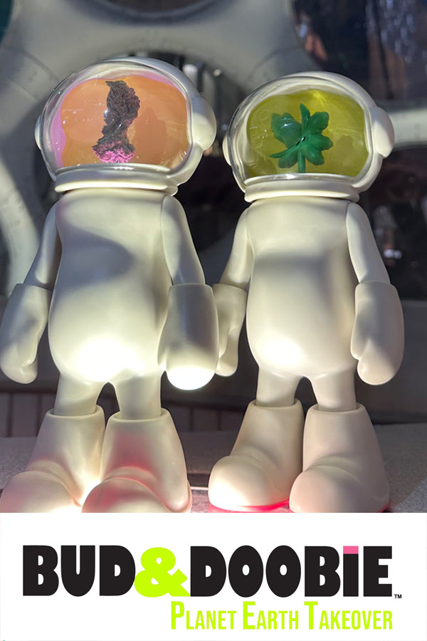 BUD - Limited edition, signed, numbered vinyl art toy and bud display